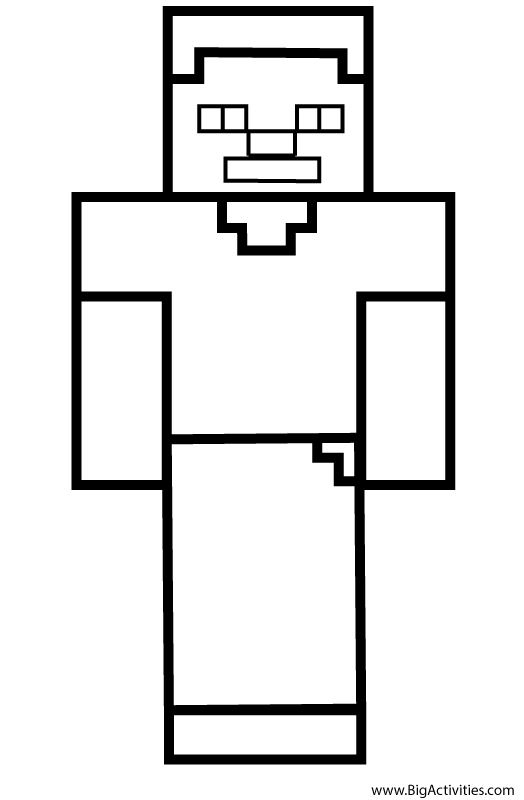 Cool Minecraft Coloring Pages Steve 2022