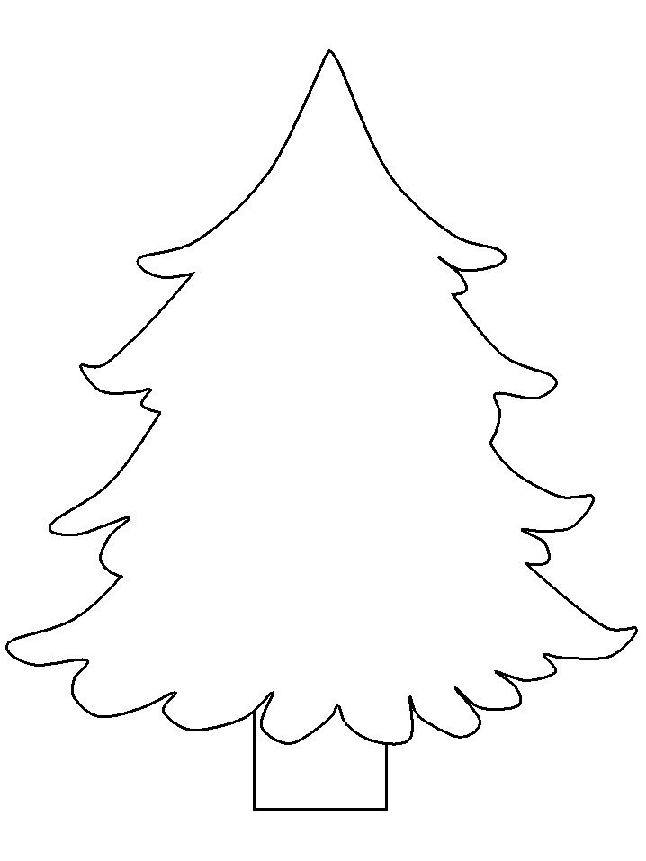 Cool Christmas Tree Coloring Page Blank 2022