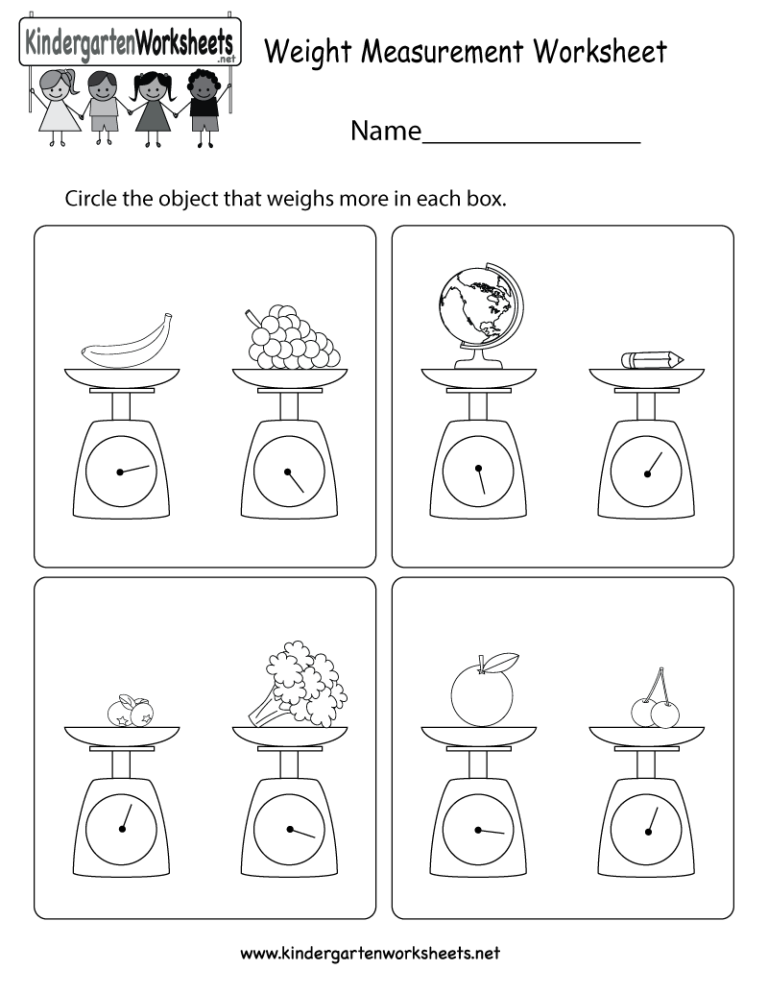 Incredible Length And Weight Worksheets For Kindergarten 2022