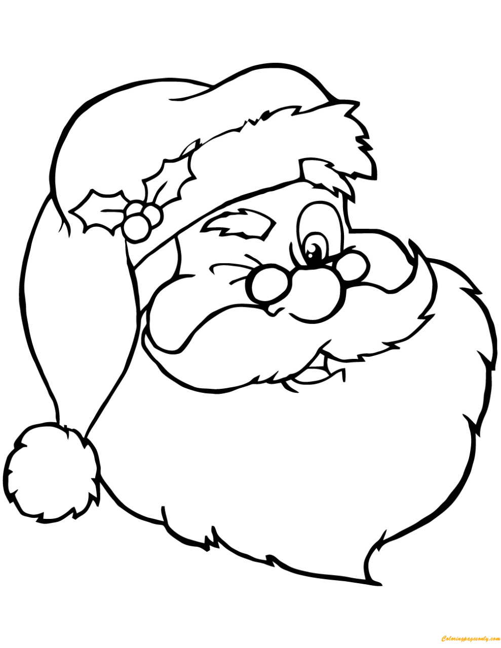 List Of Santa Coloring Pages Online 2022