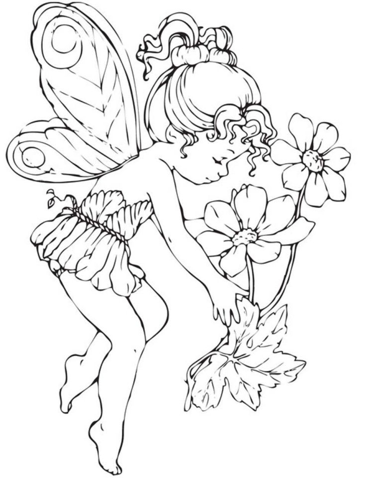 Incredible Fairy Coloring Pages Easy Ideas