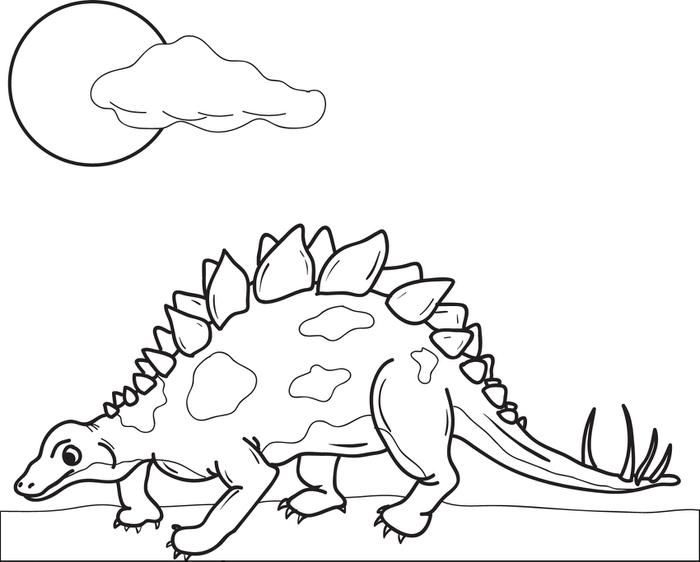 Dinosaur Coloring Pages Easy