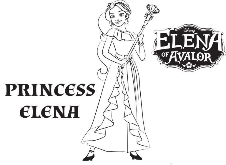 Elena Of Avalor Coloring Pages Free Printable