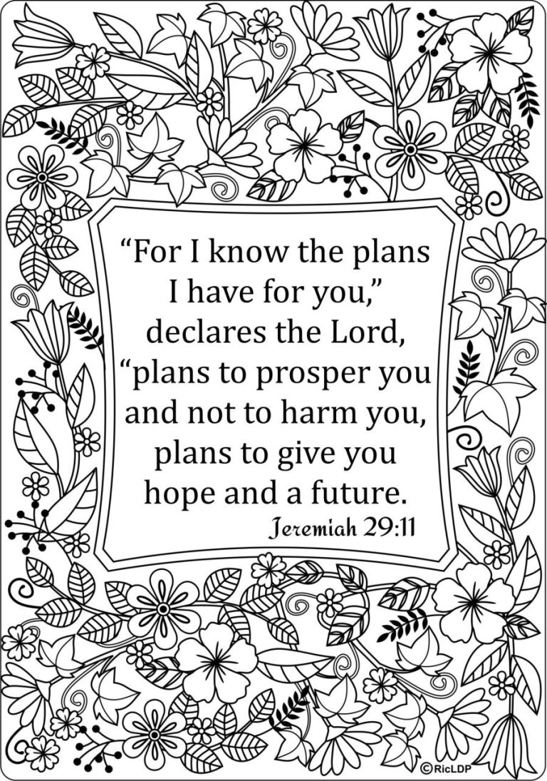 Bible Verse Coloring Pages Free