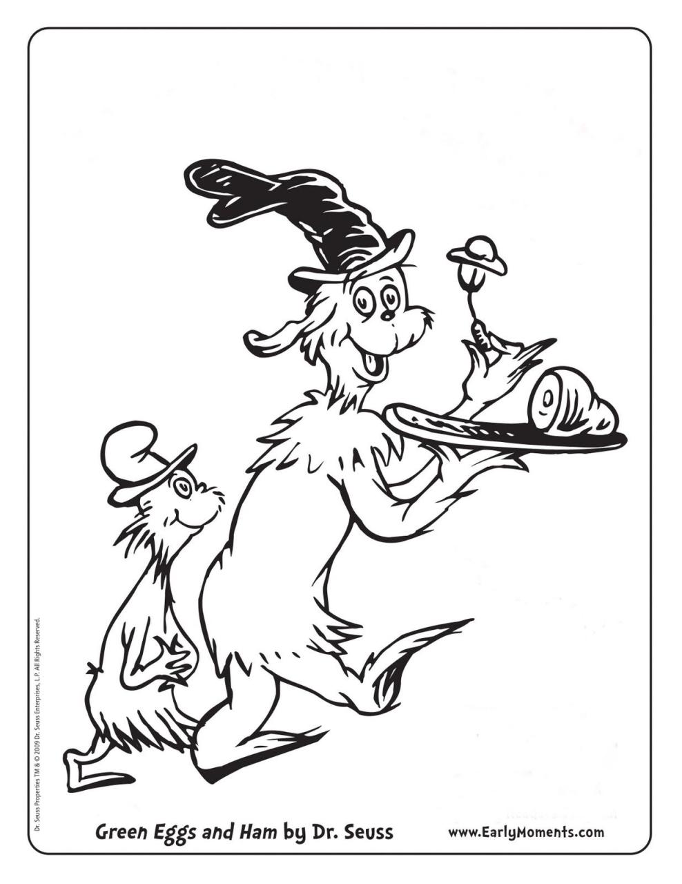 Green Eggs And Ham Coloring Pages