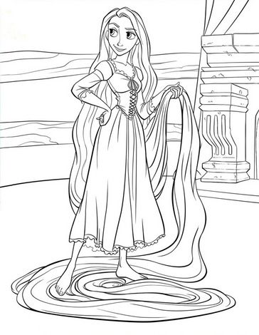 Rapunzel Coloring Pages For Kids