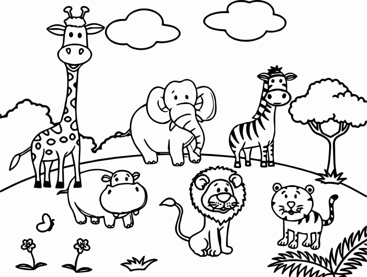 Zoo Animals Coloring Book Pdf New Coloring Ideas Impressiveoring Pages