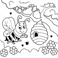 Bee Coloring Pages For Toddlers
