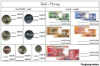 Grade R South African Money Worksheets
