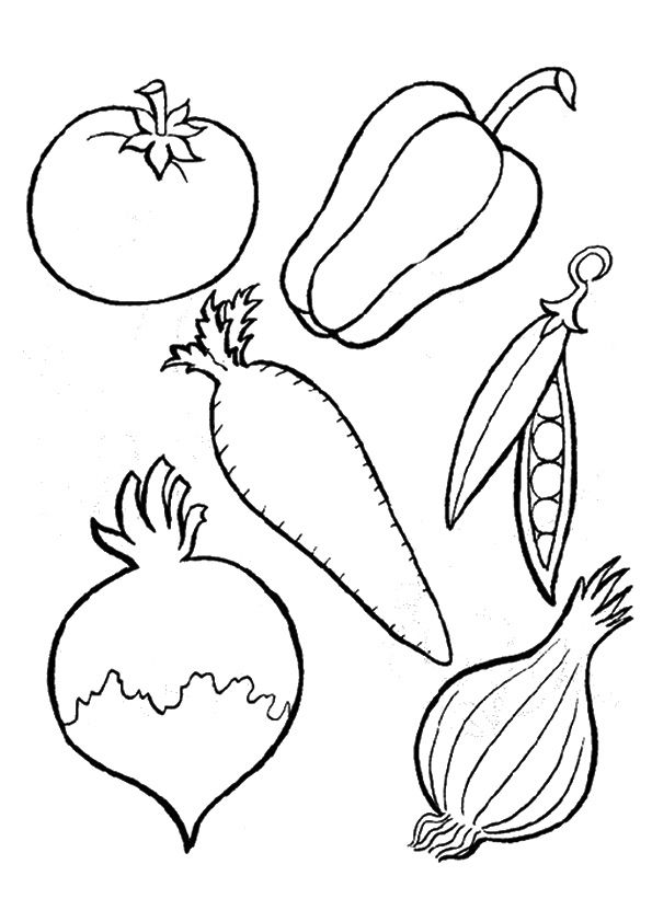 Vegetable Coloring Pages For Adults