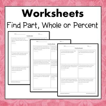 Percentage Word Problems Year 6 Worksheets