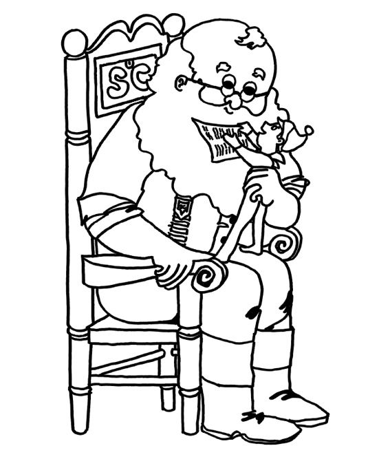 Elf On The Shelf Coloring Pages