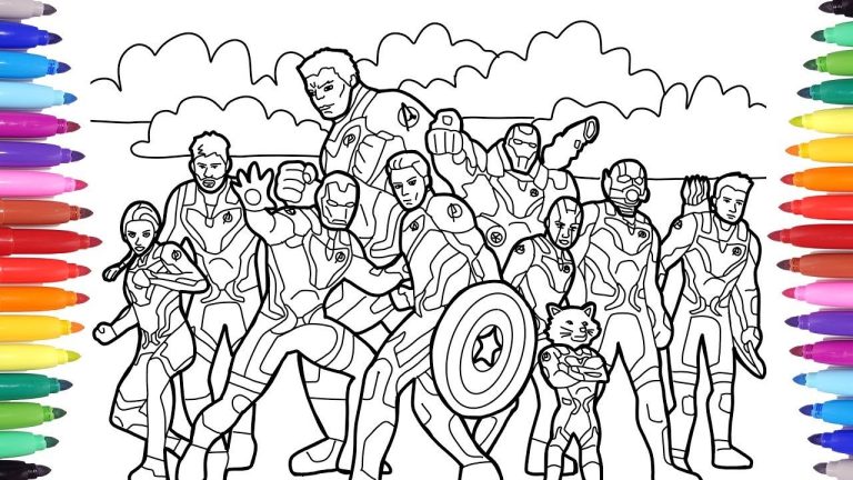 Avengers Colouring Pictures For Boys