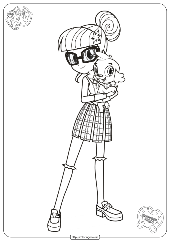 My Little Pony Equestria Girls Coloring Pages Twilight