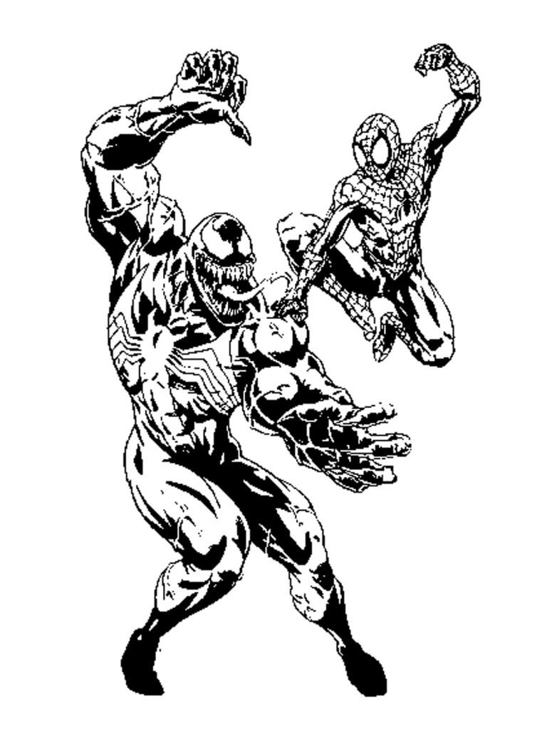 Venom Coloring Pages Easy
