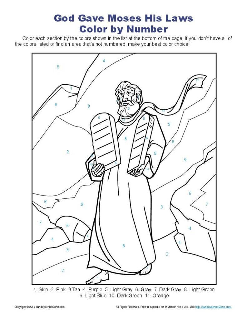 Ten Commandments Coloring Pages