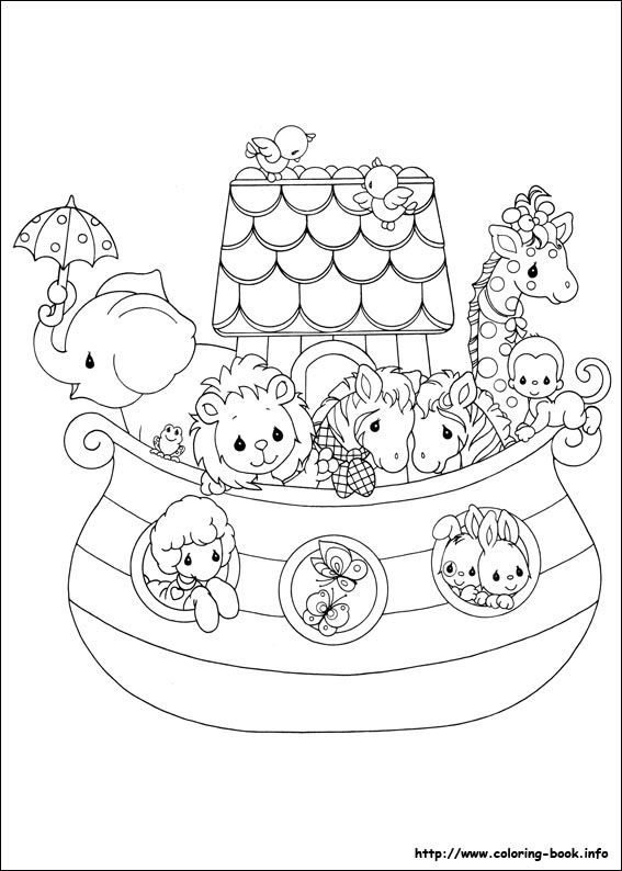 Noah's Ark Coloring Page For Toddlers