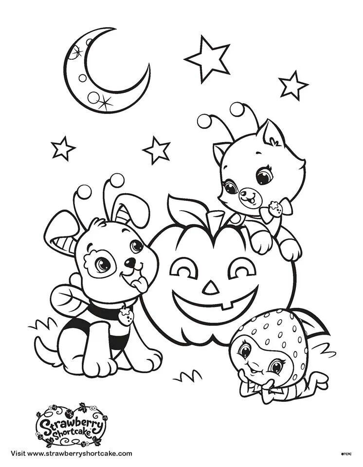 Strawberry Shortcake Coloring Pages Pets
