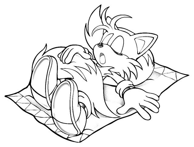 Sonic Coloring Pages Tails