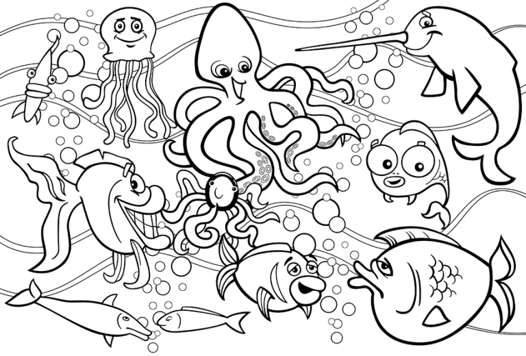 Sea Animals Coloring Pages Free