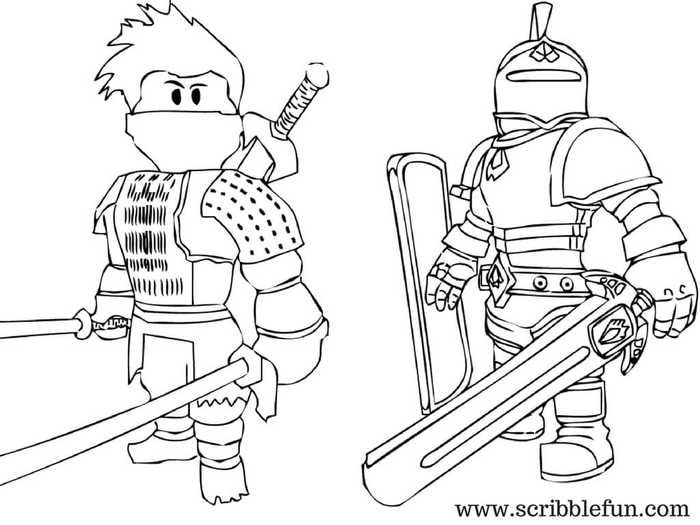Roblox Colouring Pages For Boys