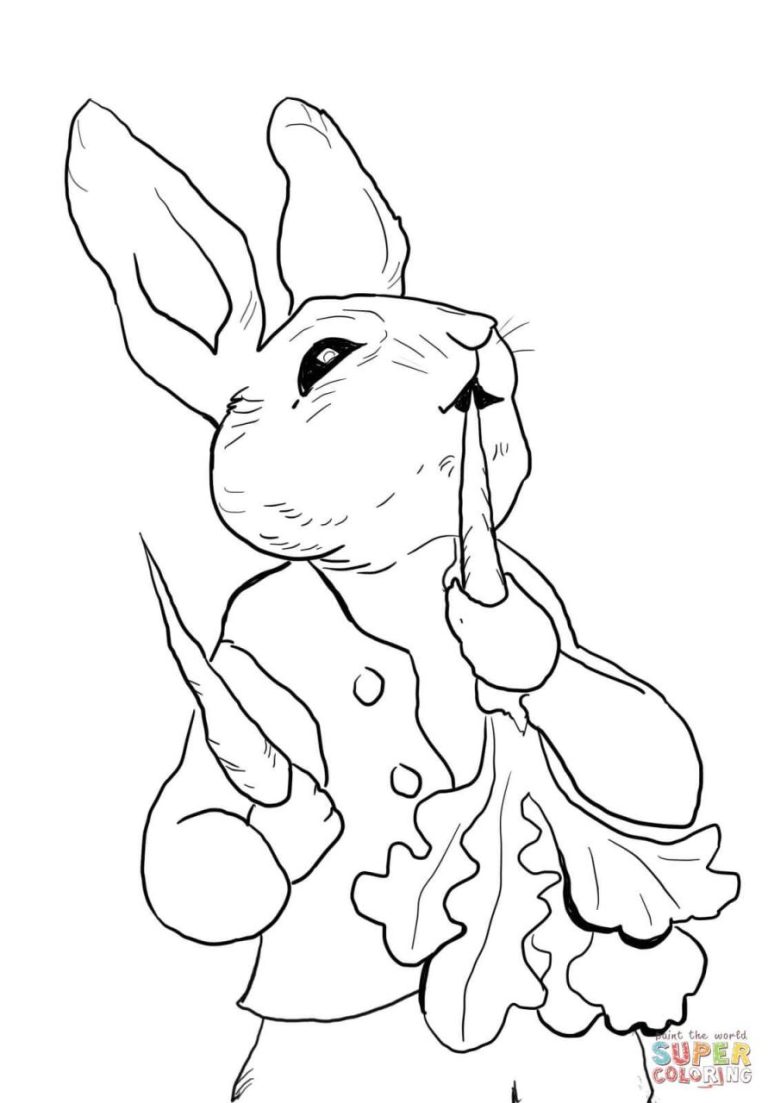 Rabbit Coloring Sheet