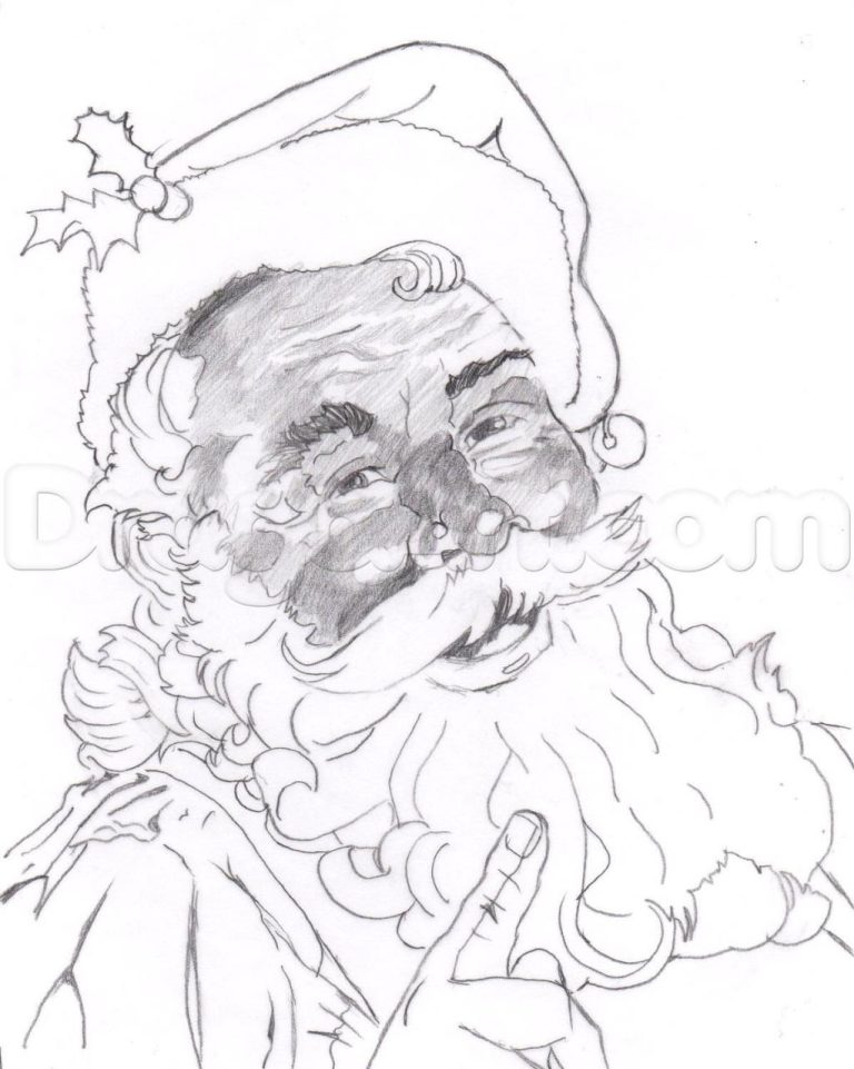 Realistic Santa Claus Coloring Pages