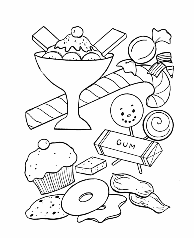 Candy Coloring Pages Free
