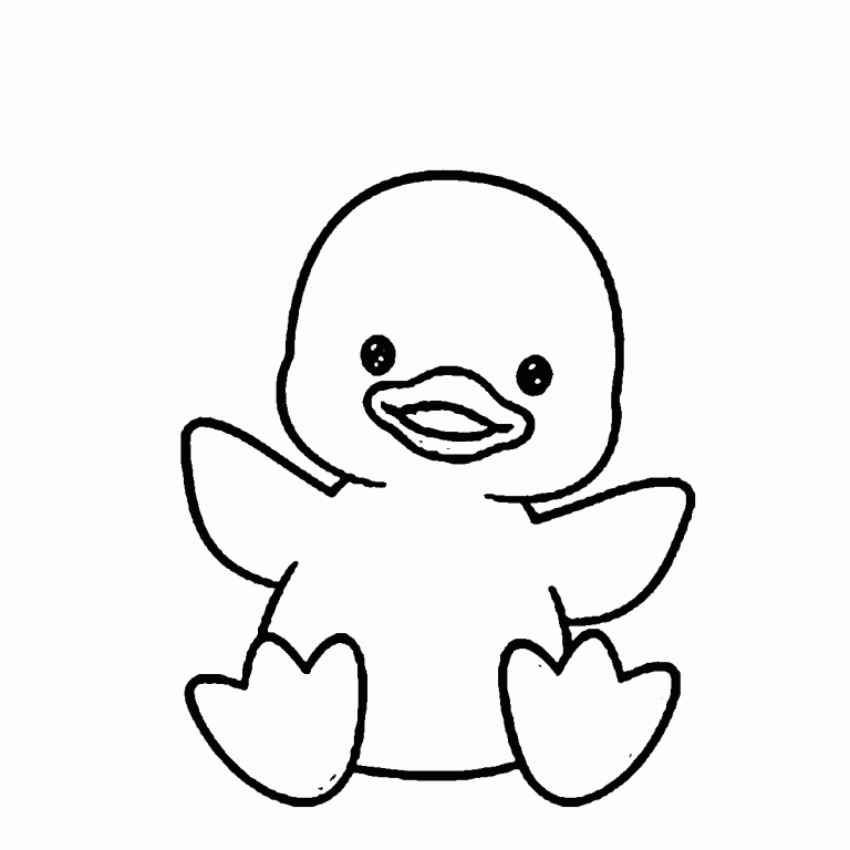 Duck Coloring Pages For Preschoolers