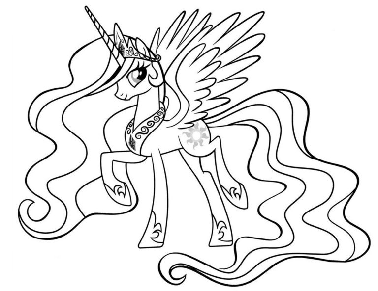 My Little Pony Coloring Pages Princess Celestia And Luna