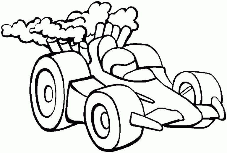 Race Car Coloring Pages For Boys