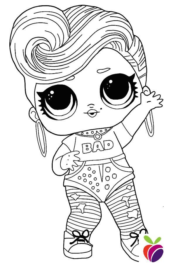 Lol Doll Coloring Pages Hair Goals