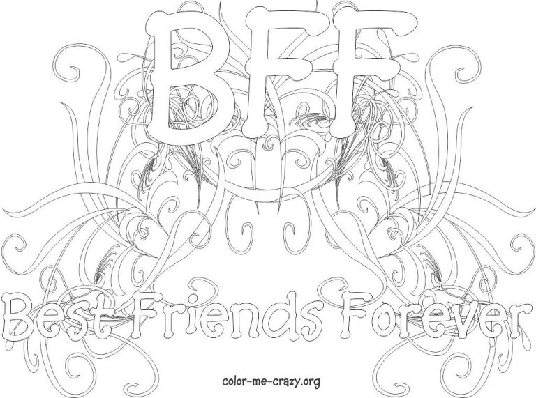 Bff Coloring Pages For Kids