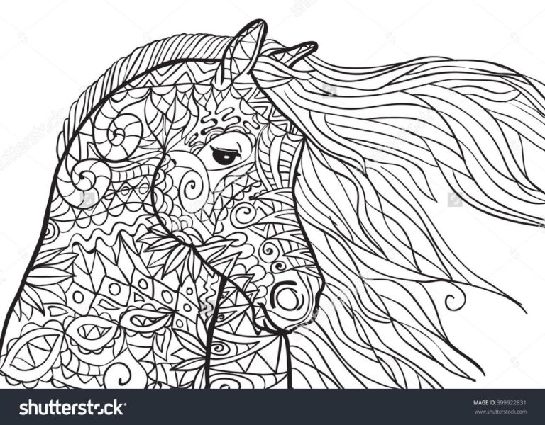 Horse Pictures To Color For Adults