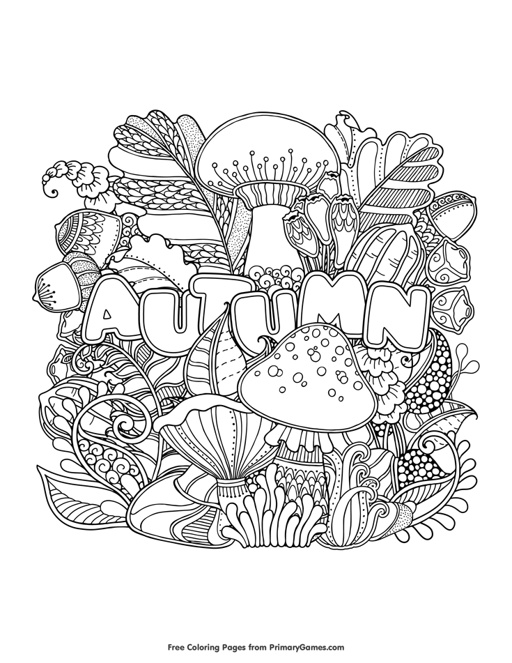 Autumn Coloring Pages For Adults