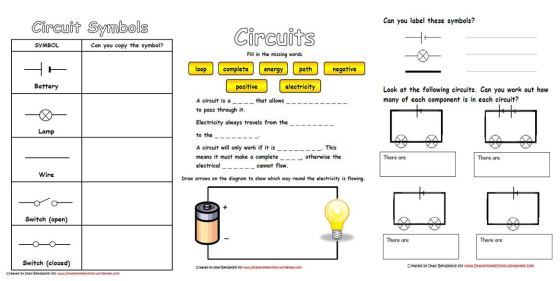Electrical Circuits Ks2 Worksheet