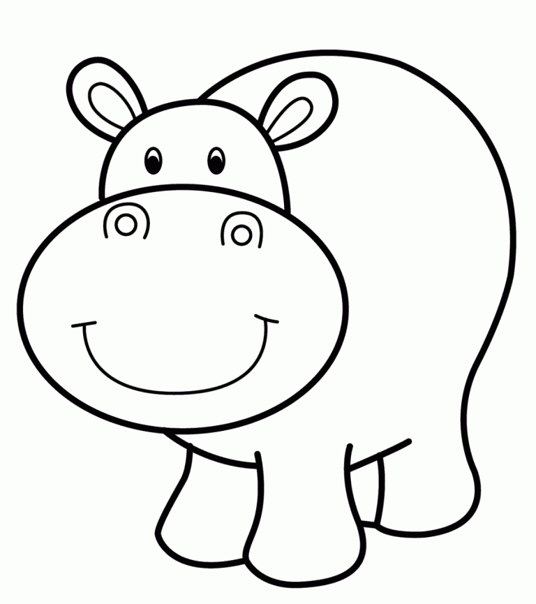 Hippo Coloring Pages Printable