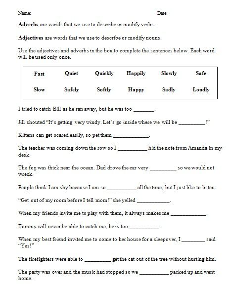 3rd Grade English Language Arts Worksheets