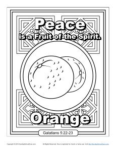 Fruit Of The Spirit Coloring Page