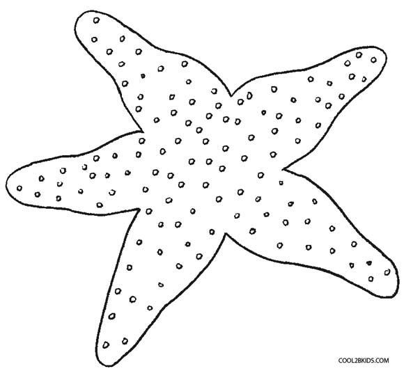 Cartoon Starfish Coloring Page