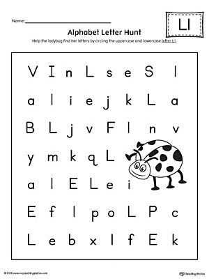 Kindergarten Letter L Worksheets For Preschool