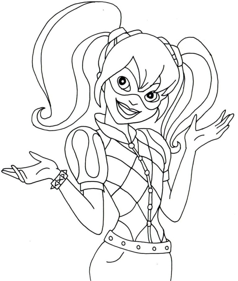 Harley Quinn Coloring Pages Kids
