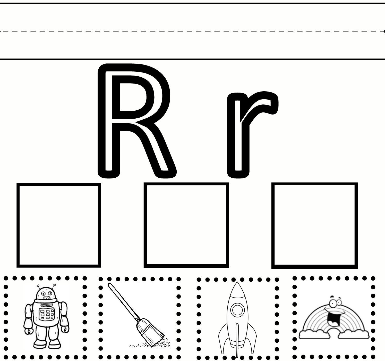 Homework Letter R Worksheets For Kindergarten