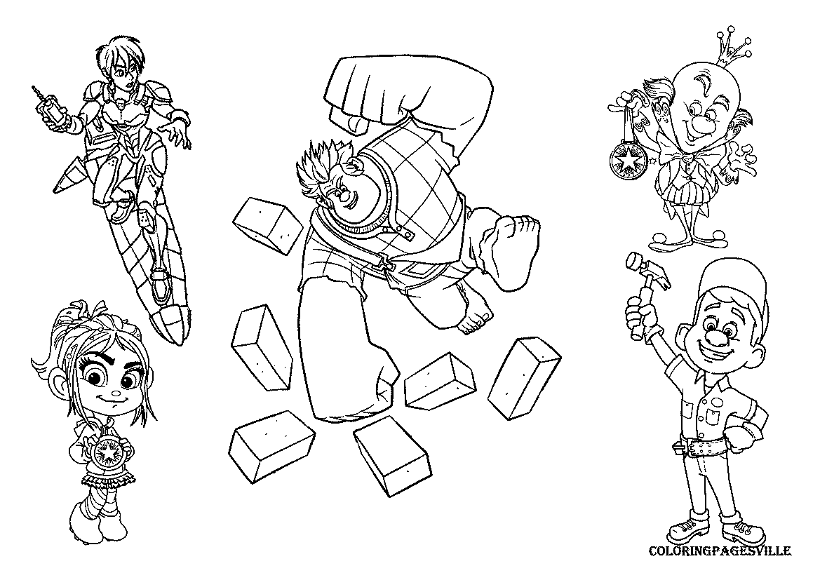 Wreck It Ralph 2 Coloring Pages