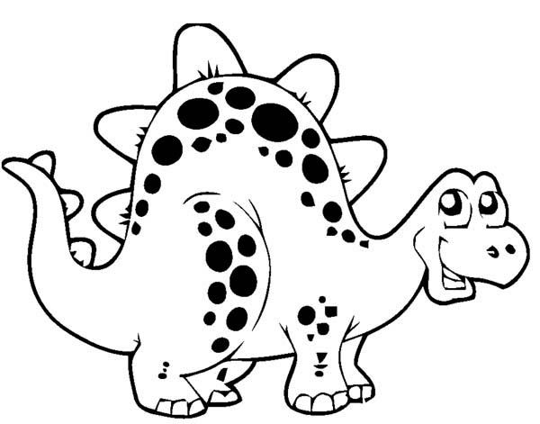 Dino Coloring Pages Cute
