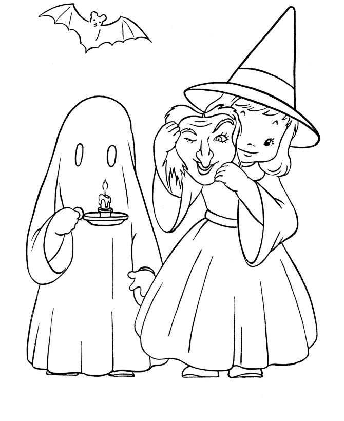 Halloween Colouring Pages For Girls
