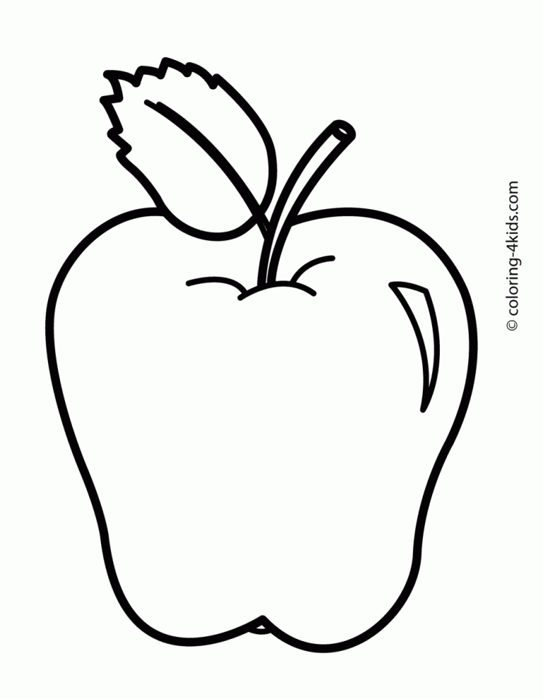 Apple Coloring Pages For Kids