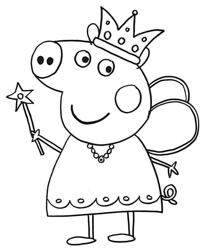 Full Size Peppa Coloring Pages