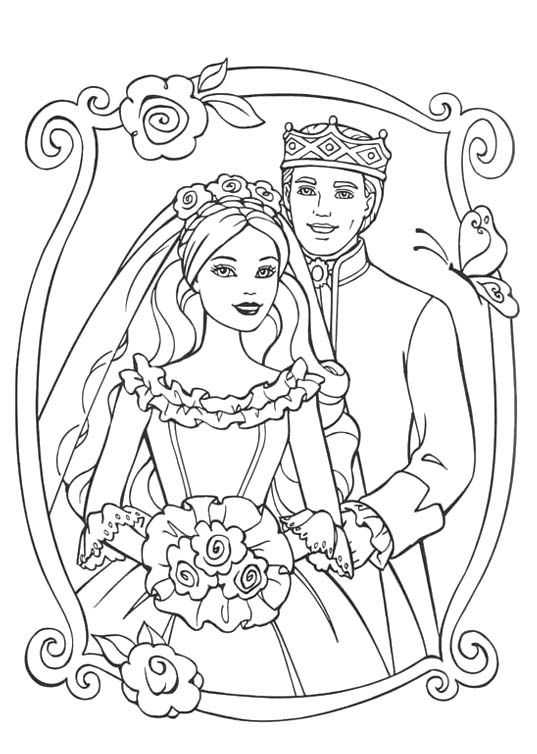 Wedding Coloring Pages Barbie