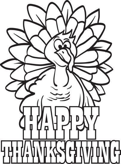 Cute Happy Thanksgiving Coloring Pages